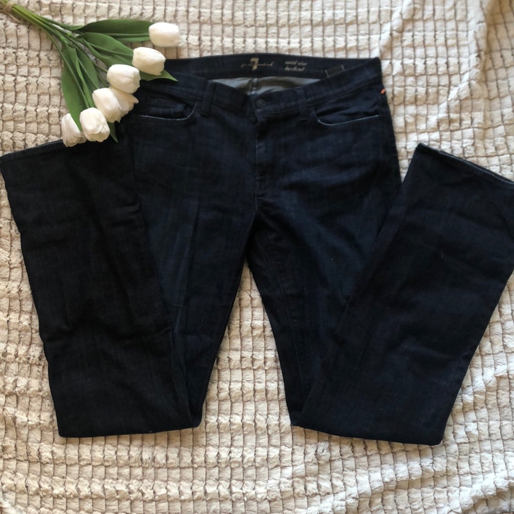 7 For All Mankind Jeans; Boot Cut Mid-Rise